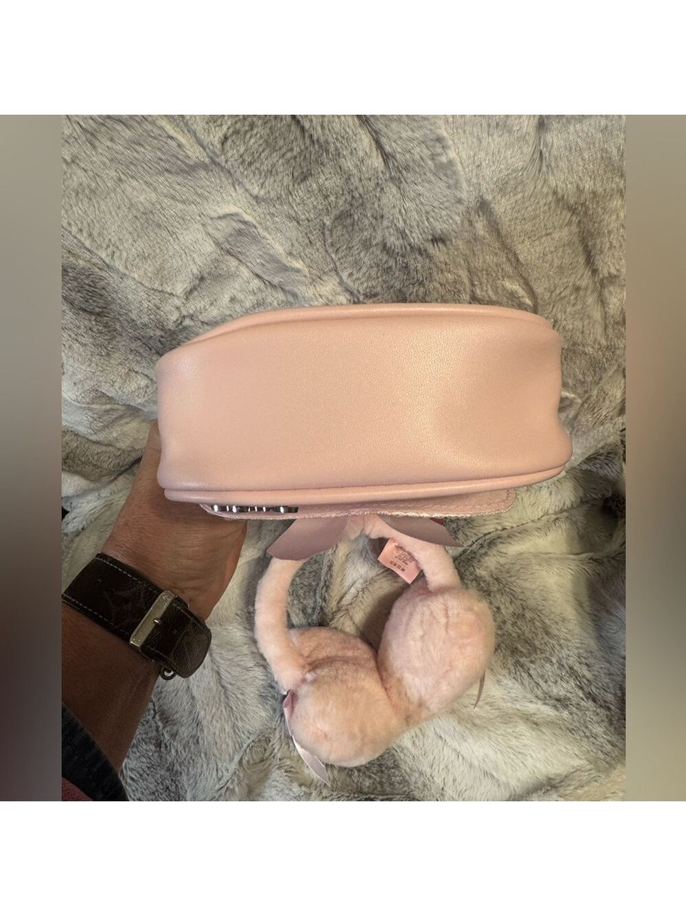 Juicy Couture - Kids Set - Mini Bag & Ear Muffs - BRAND NEW - light pink - Picture 7 of 11